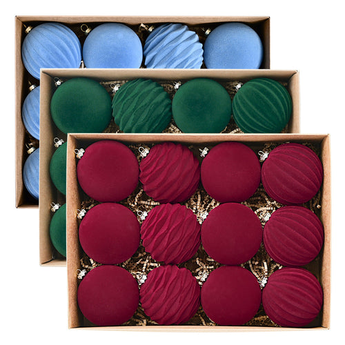 Adorno colgante artificial 12 piezas para decoración del hogar - Burdeos