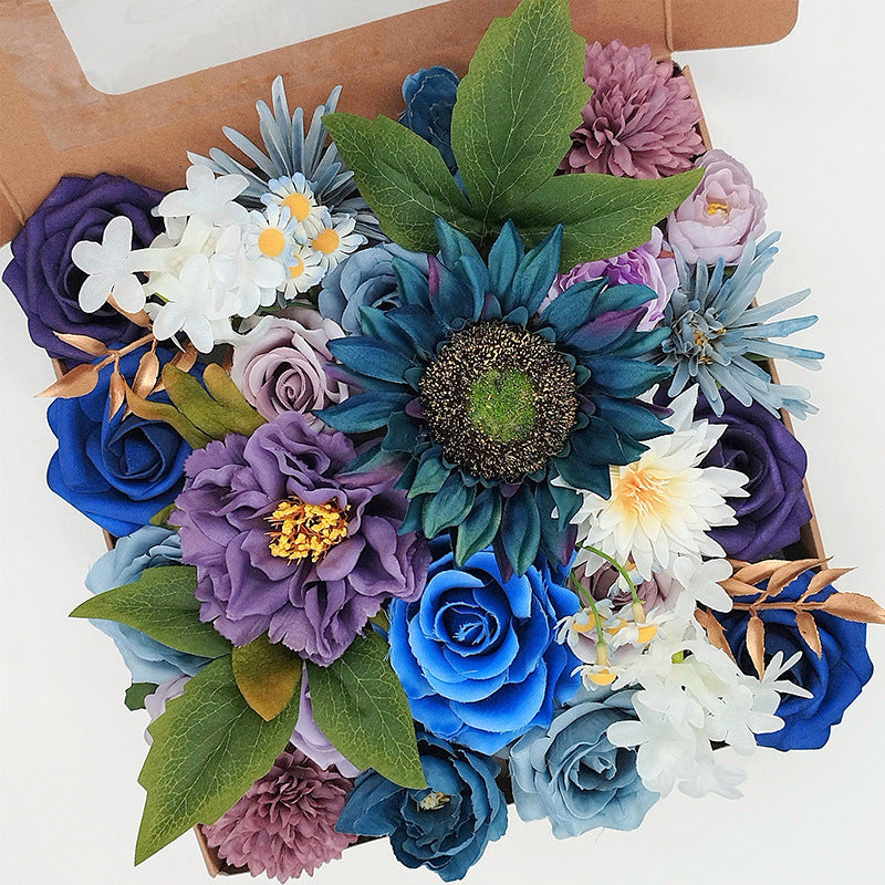 Girasoles artificiales para bodas y eventos - Azul/blanco