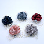 Rosas artificiales de 5" x 5" para jardín, balcón y terraza - Dusty rosa