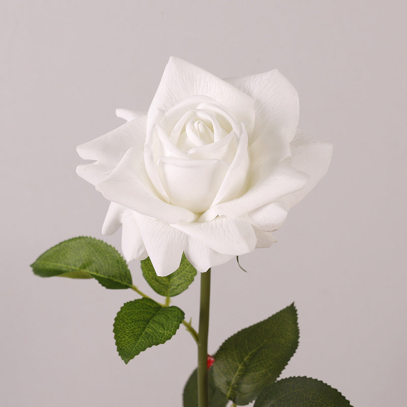 Rosas artificiales con tacto real de 28" x 4" para bodas y eventos - Champán