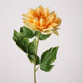 Dalias artificiales con tacto real de 20" x 4" para bodas y eventos - Amarillo